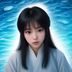 内容研究员林晓彤，扎马尾辫，手持平板电脑，图书馆学术氛围背景